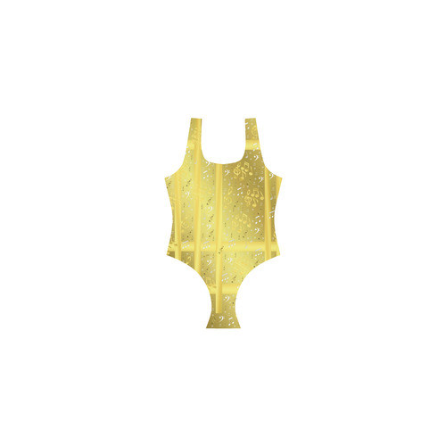 golden notes Vest One Piece Swimsuit (Model S04)