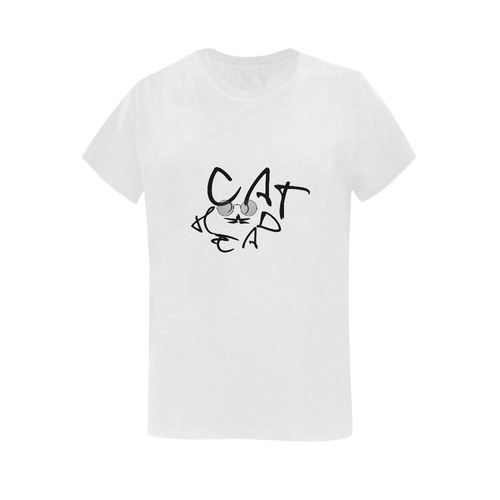 Cat Head Women's T-Shirt in USA Size (Two Sides Printing)