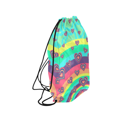 Loving the Rainbow Medium Drawstring Bag Model 1604 (Twin Sides) 13.8"(W) * 18.1"(H)