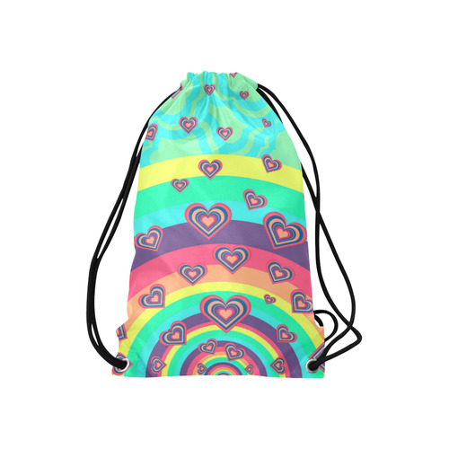 Loving the Rainbow Small Drawstring Bag Model 1604 (Twin Sides) 11"(W) * 17.7"(H)