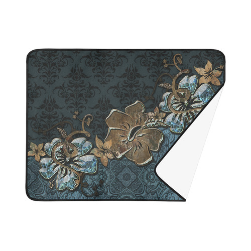 Beautidul vintage design in blue colors Beach Mat 78"x 60"