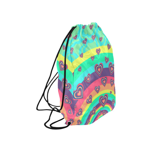 Loving the Rainbow Large Drawstring Bag Model 1604 (Twin Sides)  16.5"(W) * 19.3"(H)