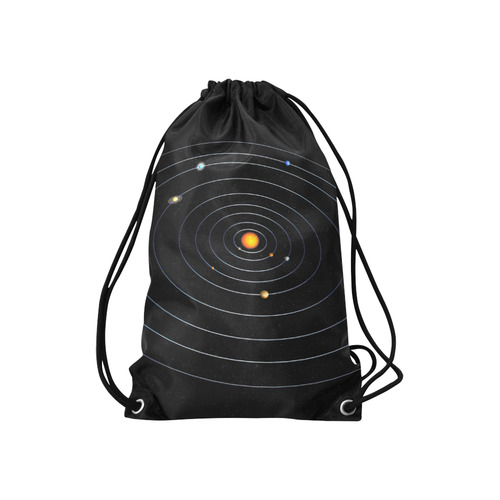 Our Solar System Small Drawstring Bag Model 1604 (Twin Sides) 11"(W) * 17.7"(H)