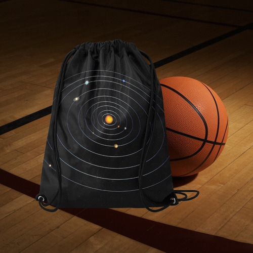 Our Solar System Large Drawstring Bag Model 1604 (Twin Sides)  16.5"(W) * 19.3"(H)