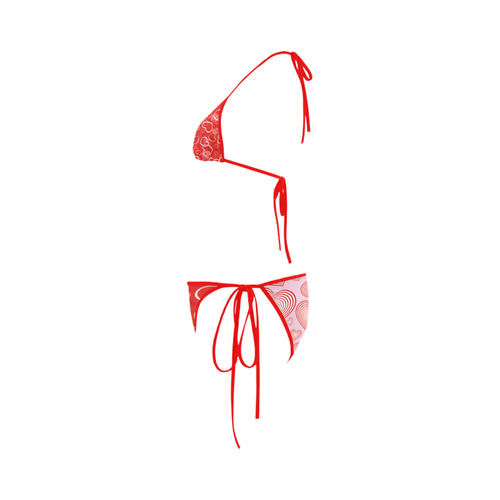 heart background vector Custom Bikini Swimsuit