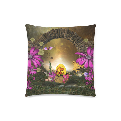 Easter time, easter egg Custom Zippered Pillow Case 18"x18"(Twin Sides)