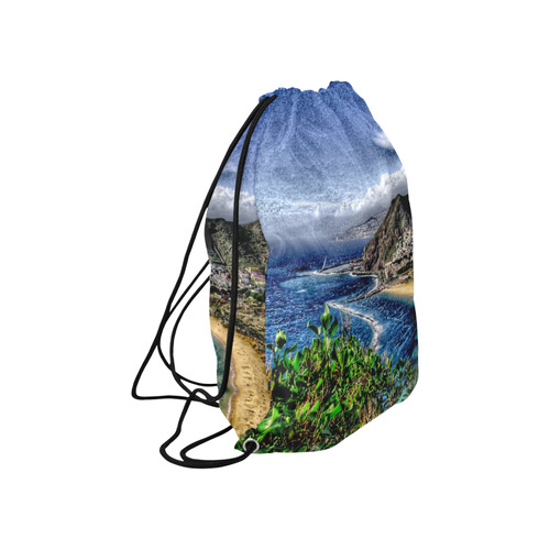 Travel-painted Tenerife Large Drawstring Bag Model 1604 (Twin Sides)  16.5"(W) * 19.3"(H)