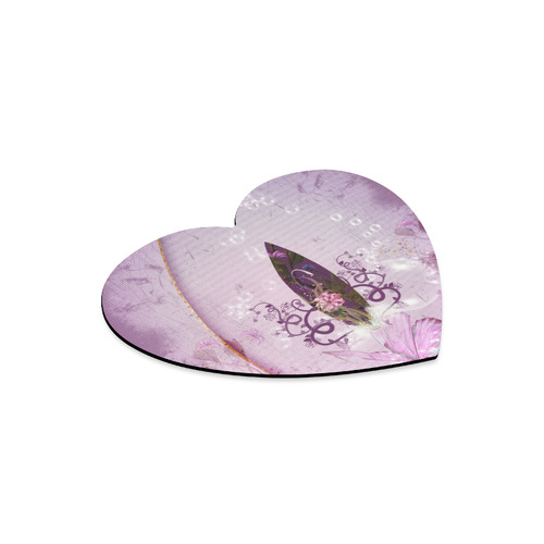 Sport, surfing in purple colors Heart-shaped Mousepad