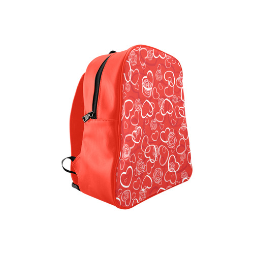heart background vector School Backpack (Model 1601)(Small)