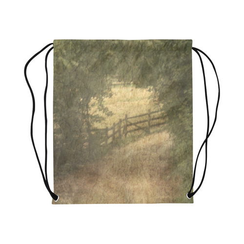 Vintage Landscape 02 Large Drawstring Bag Model 1604 (Twin Sides)  16.5"(W) * 19.3"(H)