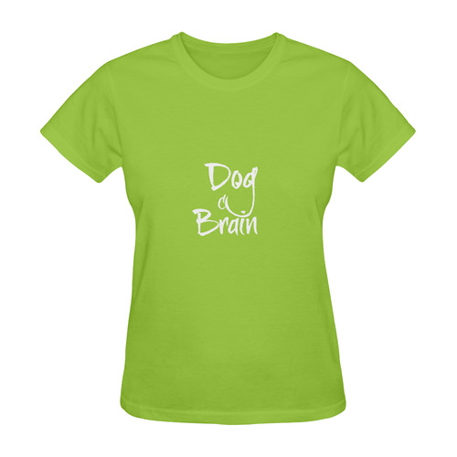 Dog Brain white Sunny Women's T-shirt (Model T05)