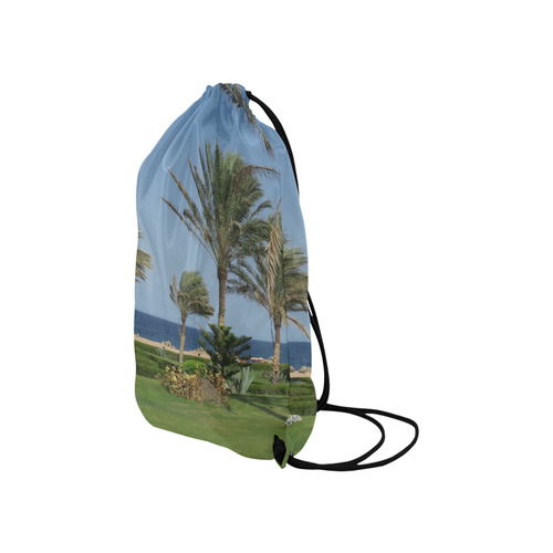 Egypt Beach Small Drawstring Bag Model 1604 (Twin Sides) 11"(W) * 17.7"(H)