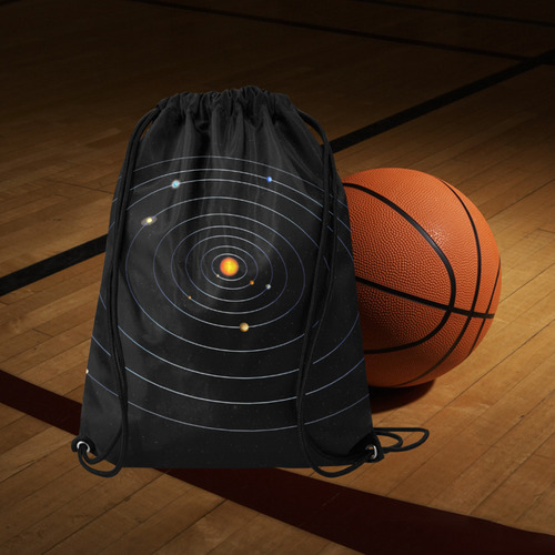 Our Solar System Medium Drawstring Bag Model 1604 (Twin Sides) 13.8"(W) * 18.1"(H)