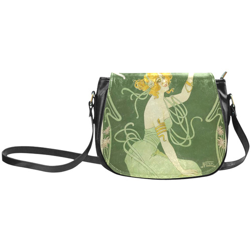 Absinthe Blanqui Beautiful Green Fairy Classic Saddle Bag/Small (Model 1648)