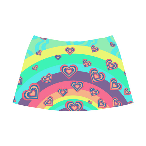 Loving the Rainbow Mnemosyne Women's Crepe Skirt (Model D16)