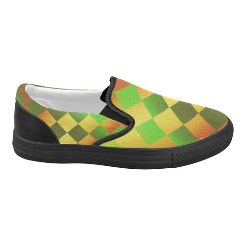 Easter Square Women's Slip-on Canvas Shoes (Model 019)