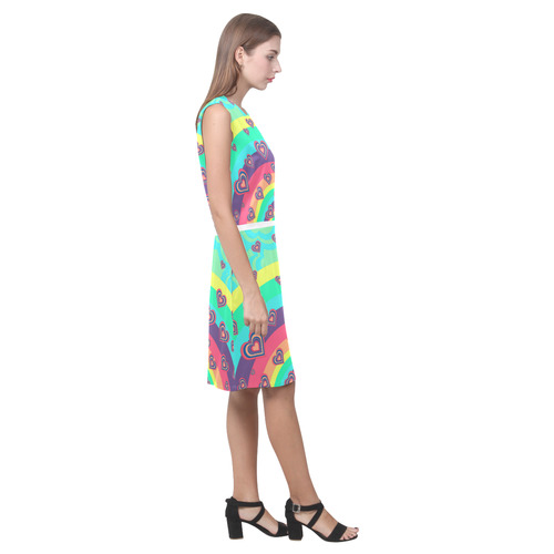 Loving the Rainbow Eos Women's Sleeveless Dress (Model D01)