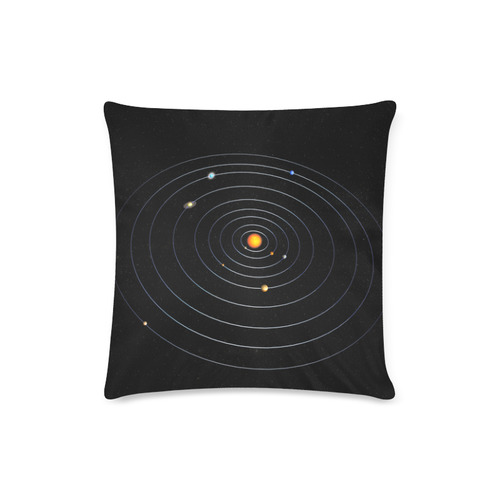 Our Solar System Custom Zippered Pillow Case 16"x16" (one side)
