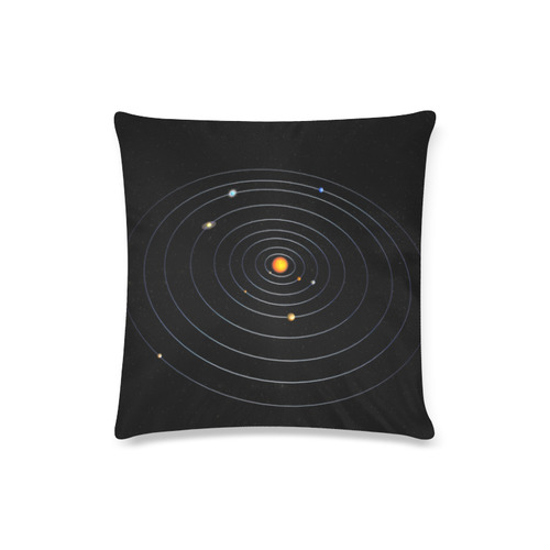 Our Solar System Custom Zippered Pillow Case 16"x16"(Twin Sides)