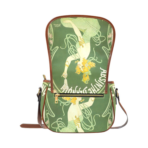 Absinthe Blanqui Beautiful Green Fairy Saddle Bag/Small (Model 1649) Full Customization