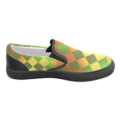 Easter Square Women's Unusual Slip-on Canvas Shoes (Model 019)