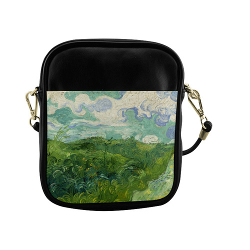 Van Gogh Green Wheat Fields Sling Bag (Model 1627)