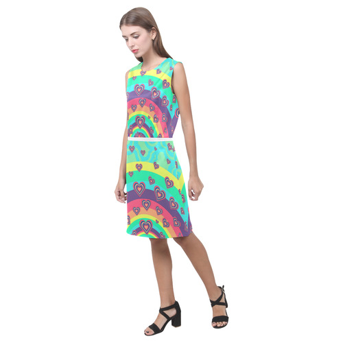 Loving the Rainbow Eos Women's Sleeveless Dress (Model D01)