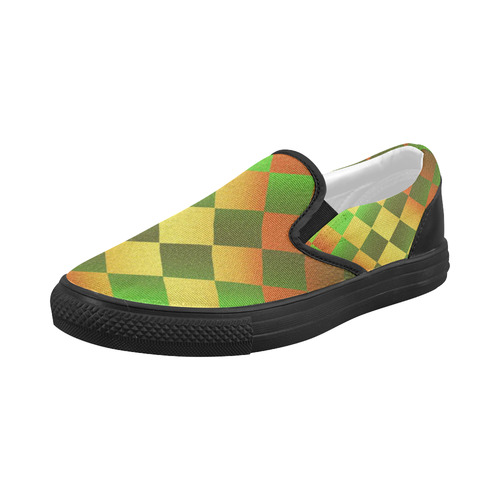 Easter Square Women's Slip-on Canvas Shoes (Model 019)