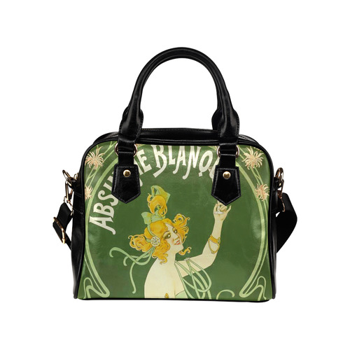Absinthe Blanqui Green Fairy Fee Verte Shoulder Handbag (Model 1634)
