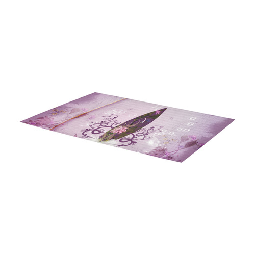 Sport, surfing in purple colors Area Rug 7'x3'3''