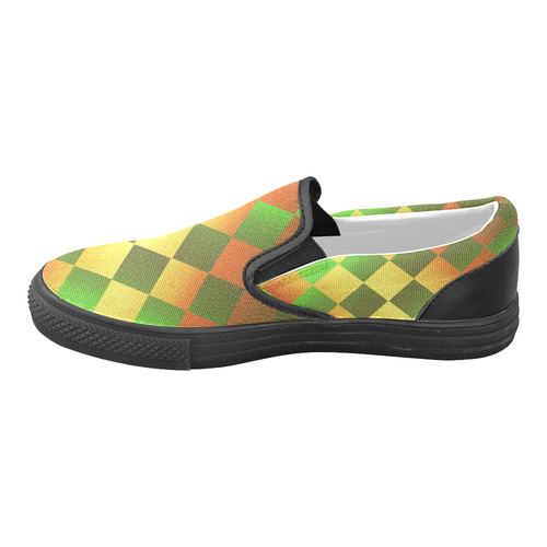 Easter Square Women's Unusual Slip-on Canvas Shoes (Model 019)