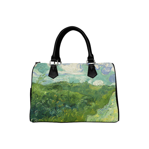 Van Gogh Green Wheat Fields Boston Handbag (Model 1621)