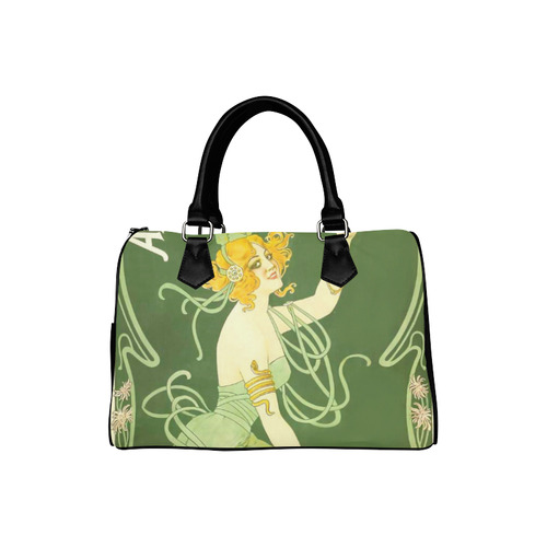 Absinthe Blanqui Beautiful Green Fairy Boston Handbag (Model 1621)