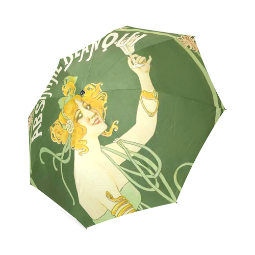 Absinthe Blanqui Green Fairy Fee Verte Foldable Umbrella (Model U01)