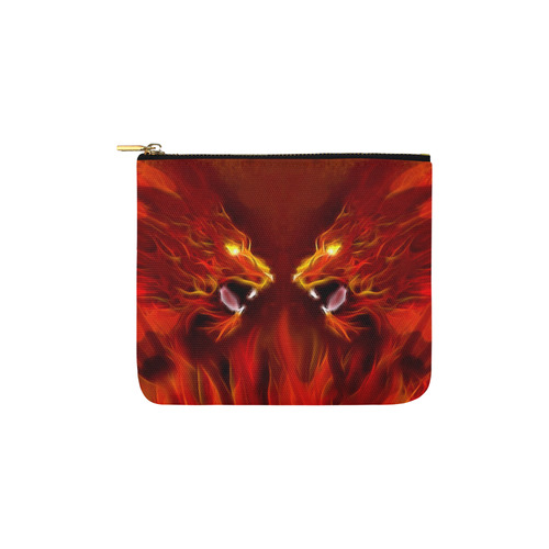 Fire Head Lions in Love ;-) Carry-All Pouch 6''x5''