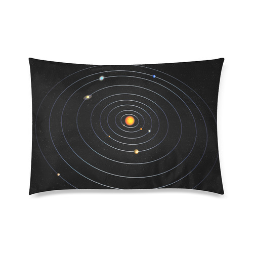 Our Solar System Custom Zippered Pillow Case 20"x30" (one side)