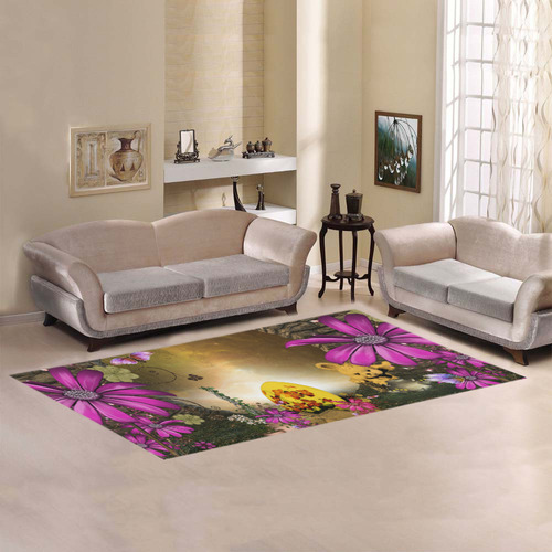 Easter time, easter egg Area Rug 7'x3'3''