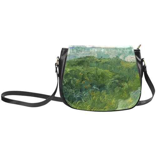 Van Gogh Green Wheat Fields Classic Saddle Bag/Large (Model 1648)