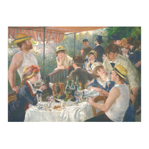 Renoir Luncheon of the Boating Party Cotton Linen Tablecloth 60"x 84"