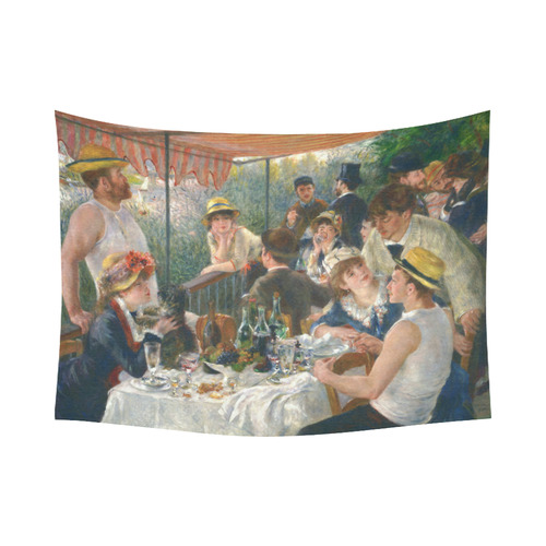 Renoir Luncheon of the Boating Party Cotton Linen Wall Tapestry 80"x 60"