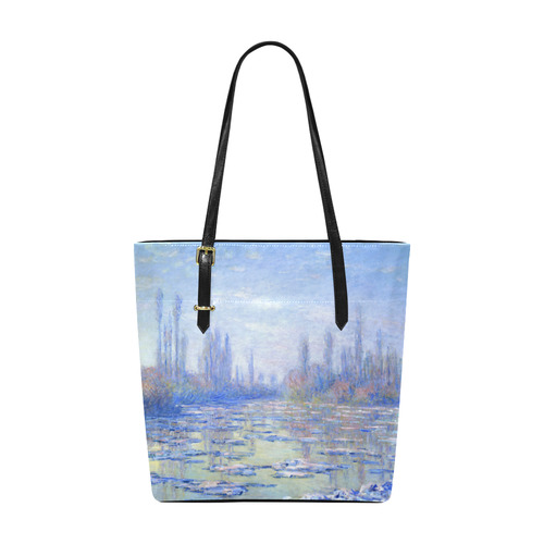 Claude Monet The Ice Floes Euramerican Tote Bag/Small (Model 1655)