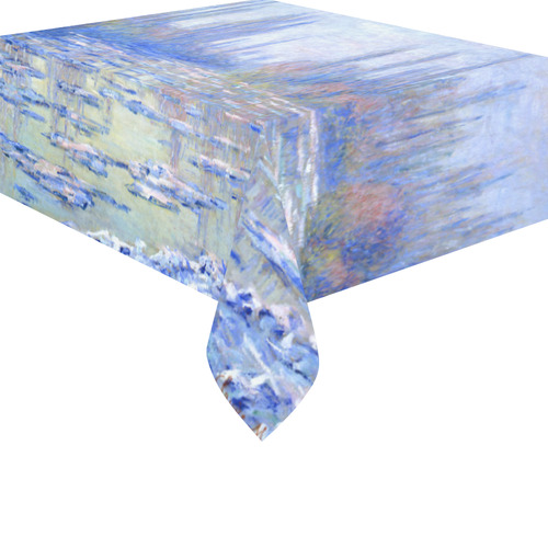 Claude Monet The Ice Floes Cotton Linen Tablecloth 52"x 70"