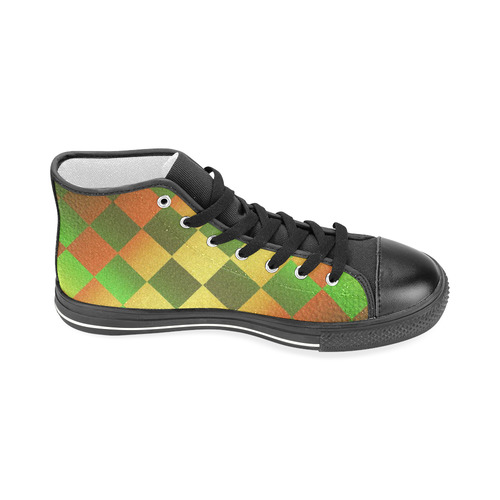 Easter Square Men’s Classic High Top Canvas Shoes (Model 017)