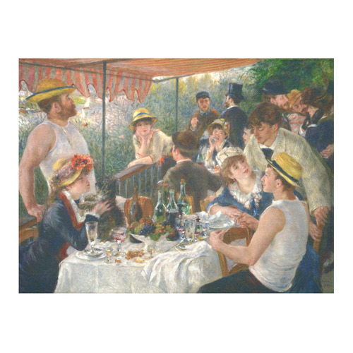 Renoir Luncheon of the Boating Party Cotton Linen Tablecloth 52"x 70"