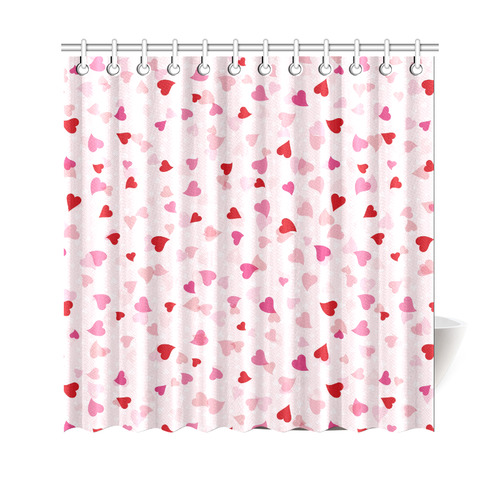 Valentine Hearts Shower Curtain 69"x70" ID D1256843
