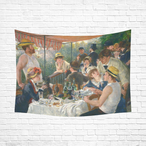 Renoir Luncheon of the Boating Party Cotton Linen Wall Tapestry 80"x 60"