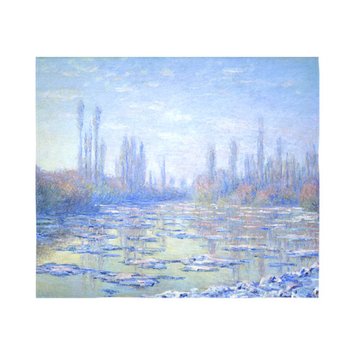 Claude Monet The Ice Floes Cotton Linen Wall Tapestry 60"x 51"