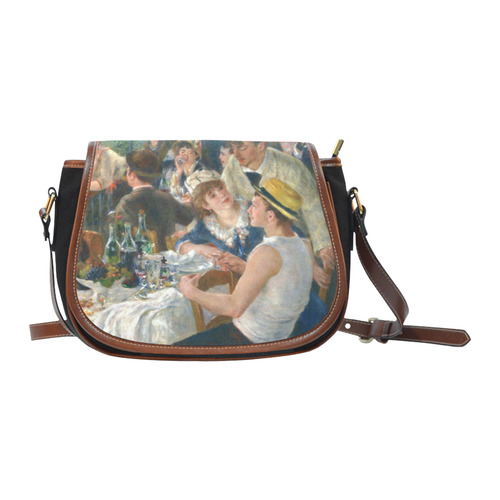 Renoir Luncheon of the Boating Party Saddle Bag/Small (Model 1649)(Flap Customization)