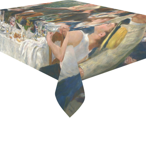Renoir Luncheon of the Boating Party Cotton Linen Tablecloth 52"x 70"