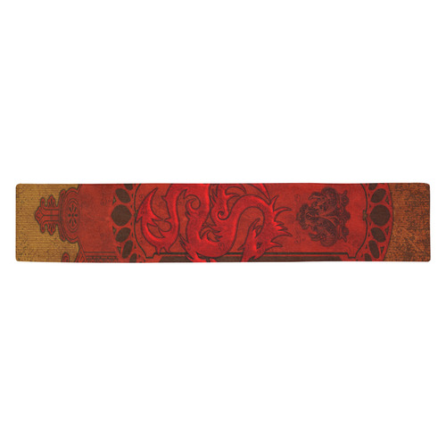 The red chinese dragon Table Runner 14x72 inch